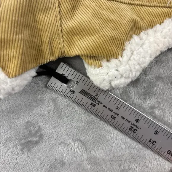 LA Trellis Corduroy Sherpa Lined Shorts Womens Small Tan Low Rise - Picture 6 of 7